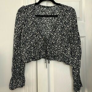 Floral tie floral long sleeve